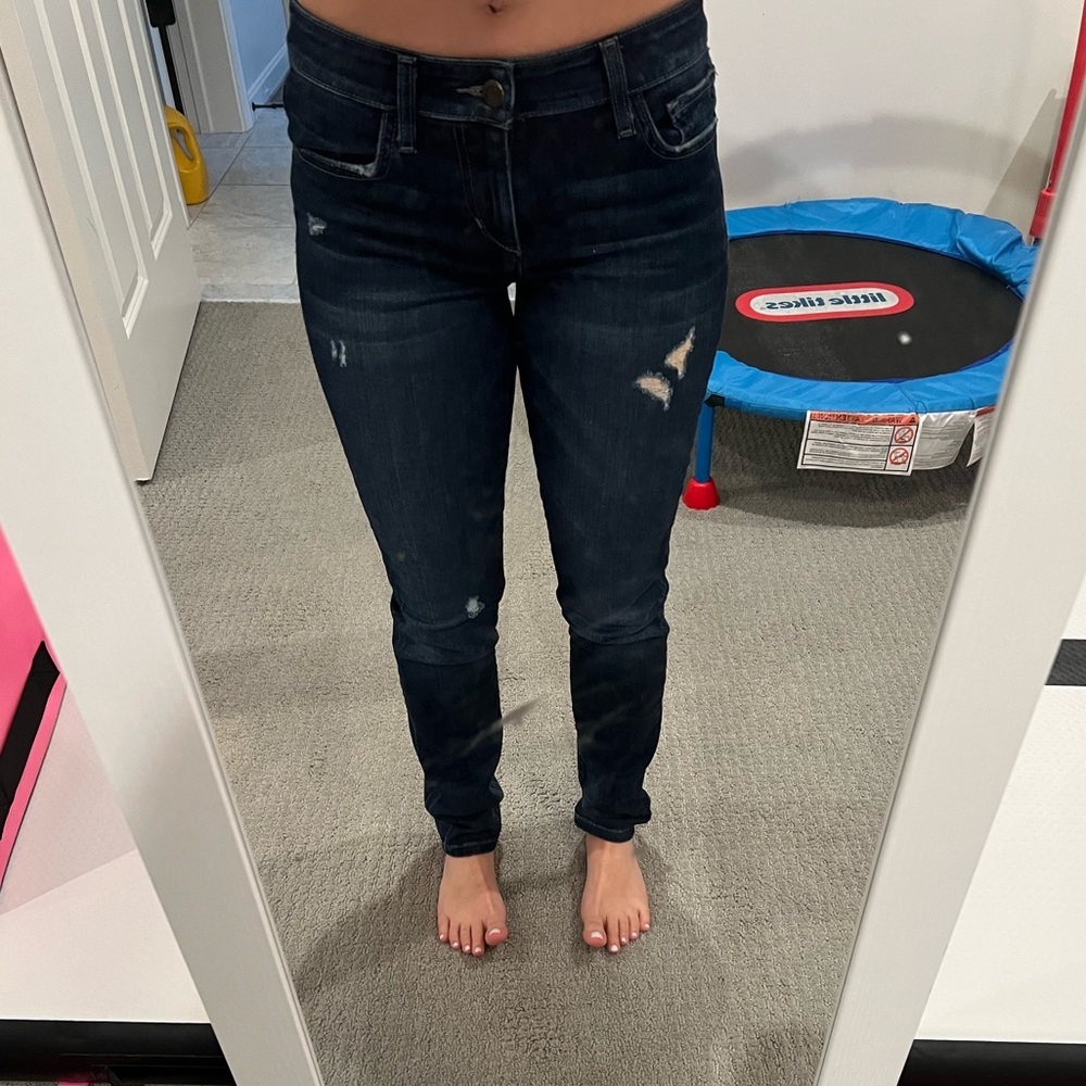 Joes size 25 dark distressed jean